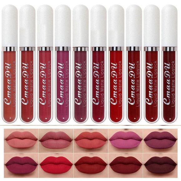 evpct 10Pcs Liquid Matte Lipstick Matte Set